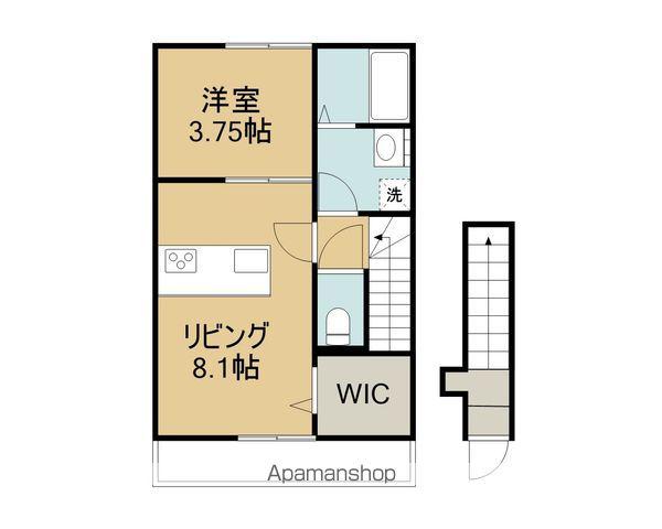 ELF妻鳥(1LDK/2階)の間取り写真