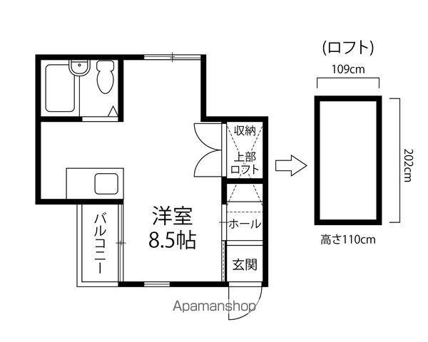 AAラ・イストワール(ワンルーム/2階)の間取り写真