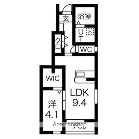 K.COURT(1LDK/1階)の間取り写真