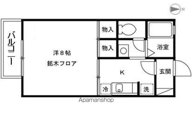 パラーシオ近藤 B(1K/2階)の間取り写真