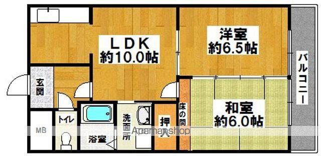 ソファイン深井(2LDK/1階)の間取り写真
