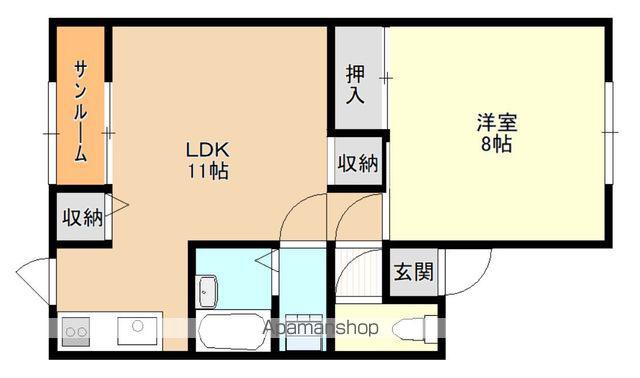メイユールベルメゾン(1LDK/2階)の間取り写真