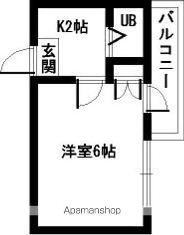 グランビルド松ノ浜(1K/2階)の間取り写真