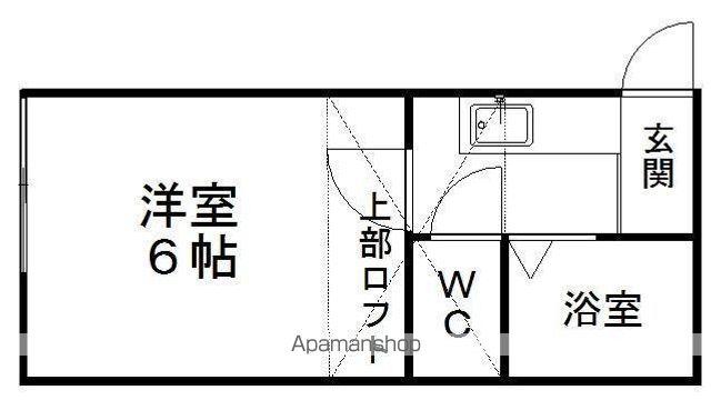 ベルトピア仙台13(1K/2階)の間取り写真