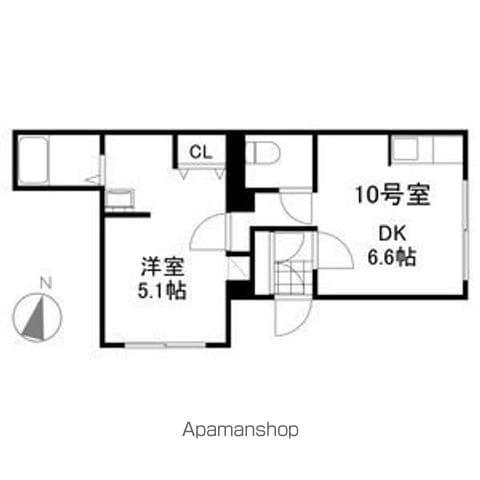 キングパレスⅤ A棟(1DK/2階)の間取り写真