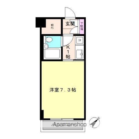 メゾンサンシャイン(1K/11階)の間取り写真