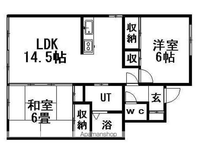 木の家赤松(2LDK/2階)の間取り写真