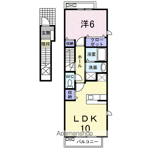 サンリットアヴェニュー(1LDK/2階)の間取り写真