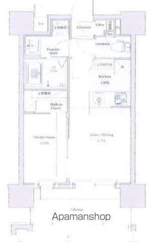 ネストピア東比恵駅前Ⅱ(1LDK/6階)の間取り写真
