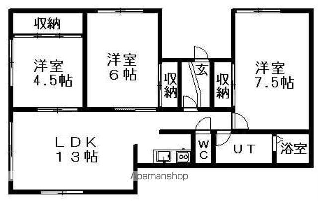ルミエール 平和通(3LDK/2階)の間取り写真