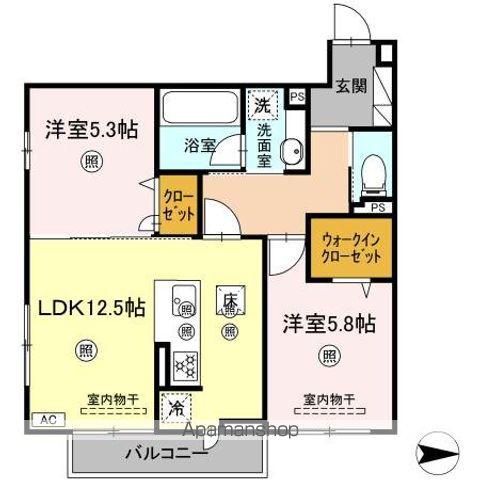 サンドルフ高須II番館(2LDK/3階)の間取り写真