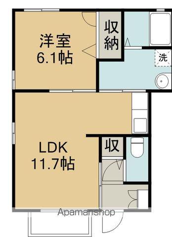 ヴィクトワーズ(1LDK/1階)の間取り写真