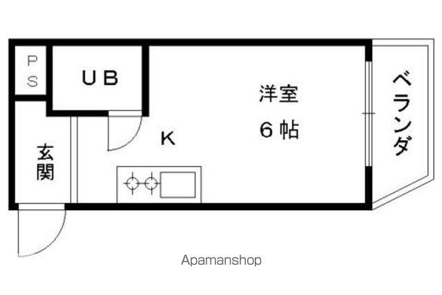 岡本マンション(1K/2階)の間取り写真