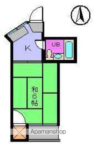 コーポ土居田(1K/1階)の間取り写真