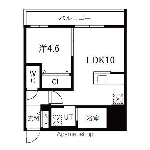 ASTER FLAX ASABUアステール フラックス アサブ(1LDK/4階)の間取り写真