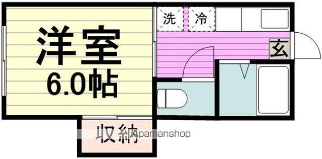 ファーロ中山Ⅰ(1K/2階)の間取り写真