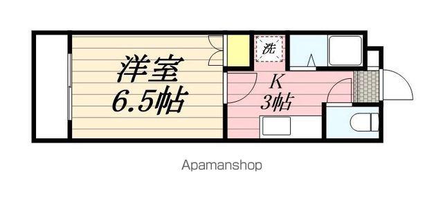 プレアール唐原(1K/4階)の間取り写真