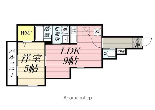 ルミエール・エタンセルSEPT(1LDK/1階)の間取り写真