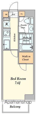カーサスプレンディッド新宿御苑(1K/7階)の間取り写真