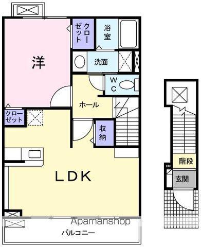 メゾン・セレーノ(1LDK/2階)の間取り写真