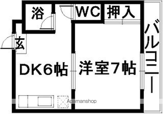 阪和線 鳳駅 徒歩12分 5階建 築38年(1DK/4階)の間取り写真