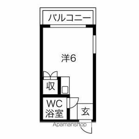 ジョイアスニシハラ(ワンルーム/4階)の間取り写真