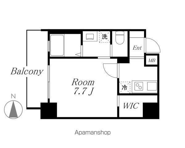 GRANVIA丸の内(1K/8階)の間取り写真