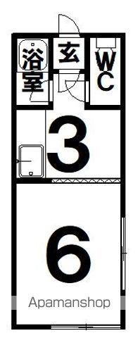 光陽ハイツ(1K/2階)の間取り写真