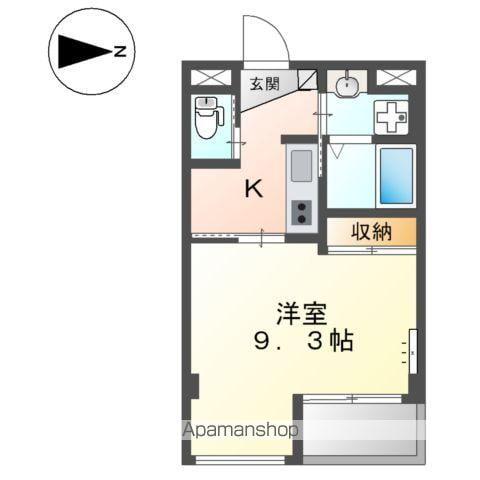 キアーズⅡ(1K/6階)の間取り写真