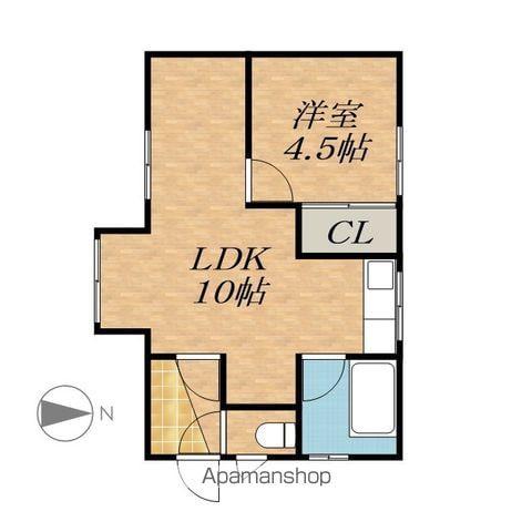 根室本線 帯広駅 バス乗車時間：34分 幕別十字町バス停で下車 徒歩12分 1階建 築72年(1LDK)の間取り写真