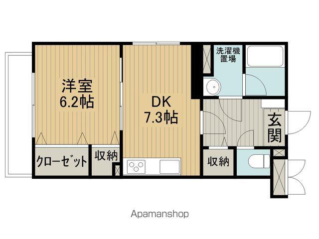 アライブⅥ(1DK/3階)の間取り写真