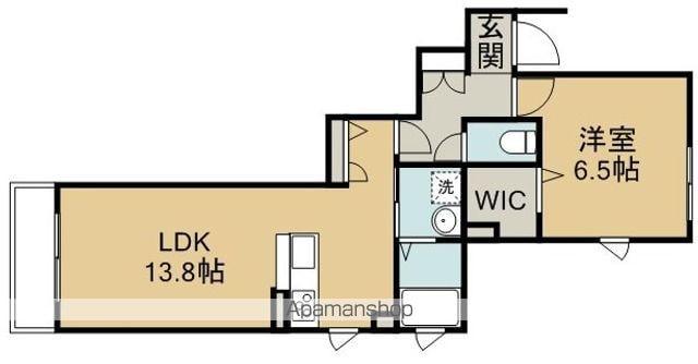 ソレイユ ブラン(1LDK/2階)の間取り写真