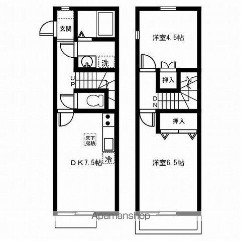ＤＵＰＬＥＸ国王５３０(2DK)の間取り写真