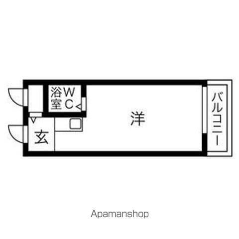 スタジオ26(ワンルーム/3階)の間取り写真