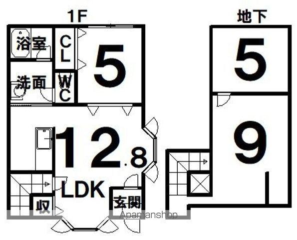 ピュアレディ(1SLDK/1階)の間取り写真