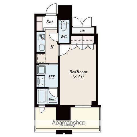 ローレルタワー名古屋栄(1K/5階)の間取り写真