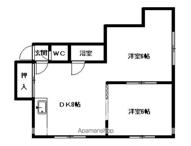 サウスヒルズ清田(2LDK/1階)の間取り写真