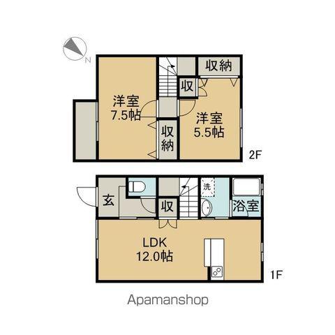 カーサミツルギ(2LDK)の間取り写真