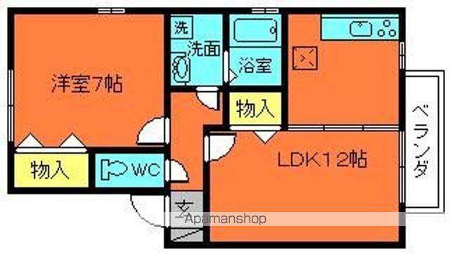 ハイツレインボーイースト(1LDK/1階)の間取り写真