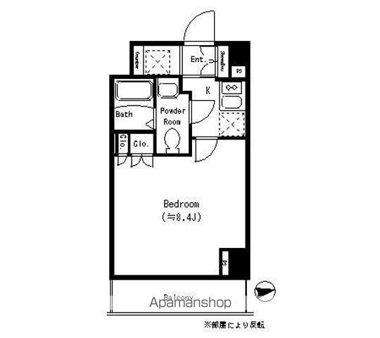 パークキューブ四谷三丁目(1K/2階)の間取り写真