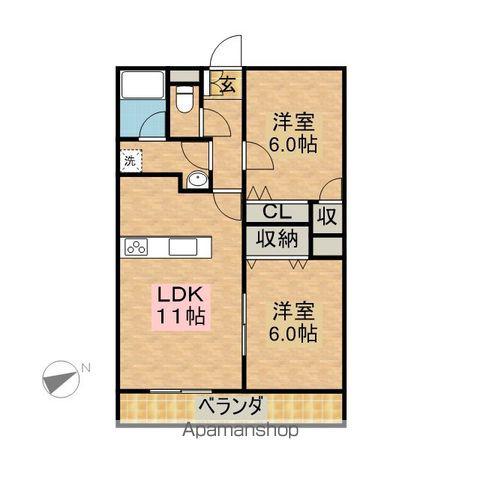 プレミールTY(2LDK/2階)の間取り写真