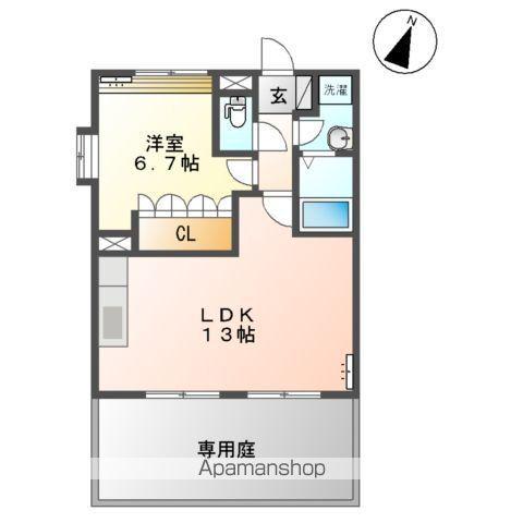 プレサス(1LDK/1階)の間取り写真