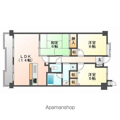 エスポア高蔵寺(3LDK/8階)の間取り写真