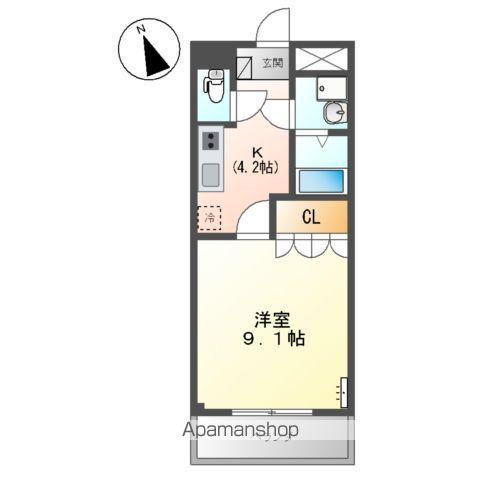 コンフォール(1K/2階)の間取り写真