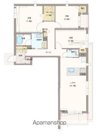 FOREST GARDEN 西草深町(3LDK/3階)の間取り写真
