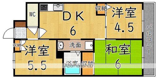 エバーグレース当麻(3DK/5階)の間取り写真