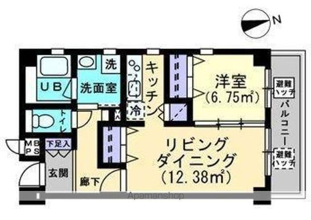 リマーク旅籠町(1LDK/2階)の間取り写真