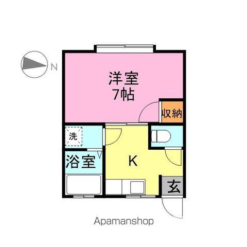 オリバーハイツ(1K/1階)の間取り写真