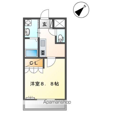 シャトーグレイス(1K/2階)の間取り写真