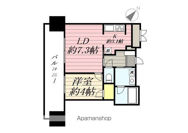 RJRプレシア天神サウス(1LDK/11階)の間取り写真